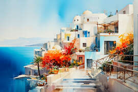 Magnettafel Santorini, unvergleichliche Schönheit