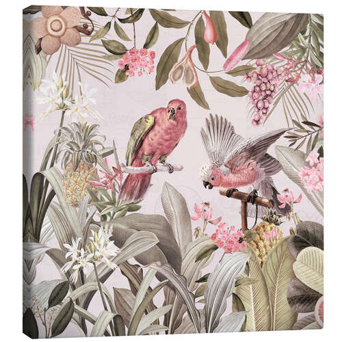 Canvas print Tropical Parrots Jungle