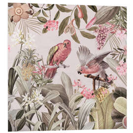 Foam board print Tropical Parrots Jungle