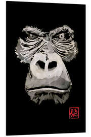 Aluminium print Angry Gorilla