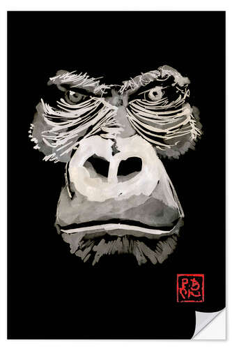 Självhäftande poster Angry Gorilla