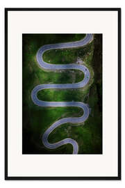 Gerahmter Kunstdruck Julierpass in der Schweiz