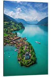 Aluminium print Iseltwald, Lake Brienz, Switzerland