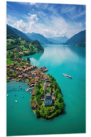 Tableau en PVC Iseltwald, Lake Brienz, Switzerland