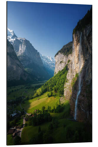 Cuadro de aluminio Lauterbrunnen, Staubbach Fall, Switzerland