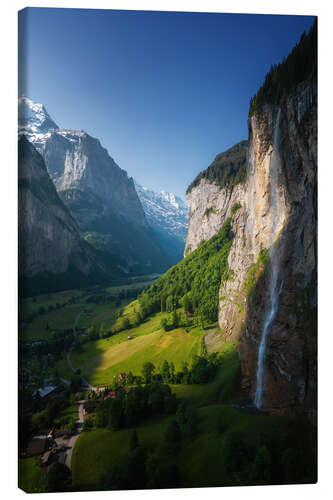 Obraz na płótnie Lauterbrunnen, Staubbach Fall, Switzerland