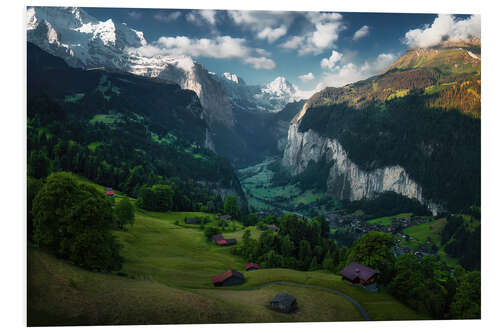 Foam board print Lauterbrunnen Valley, Switzerland