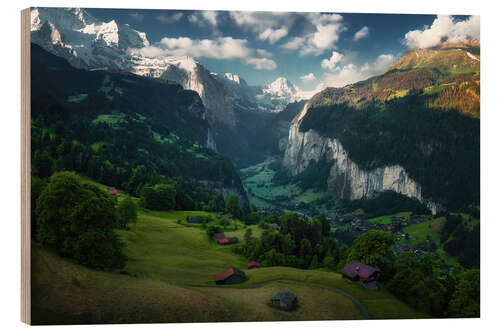 Holzbild Lauterbrunnental, Schweiz