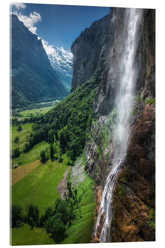 Acrylic print Staubbach Fall, Lauterbrunnen, Switzerland