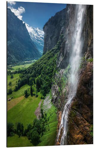 Aluminiumsbilde Staubbach Fall, Lauterbrunnen, Switzerland