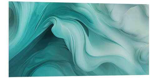 Cuadro de PVC Abstract Turquoise Flow