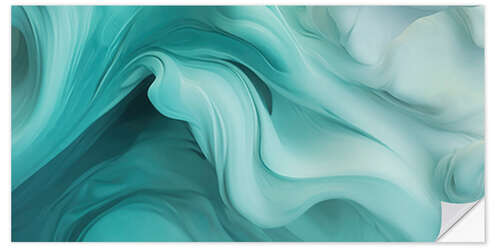 Wall sticker Abstract Turquoise Flow