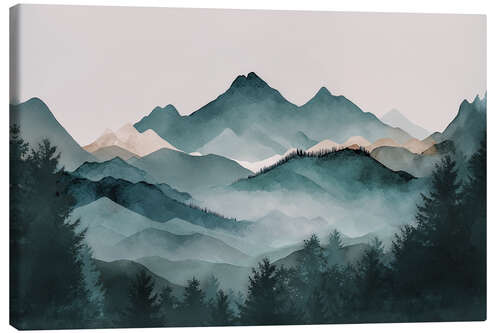 Canvas print Misty Mountains