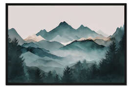 Gerahmter Kunstdruck Misty Mountains
