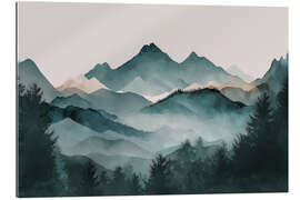 Tableau en plexi-alu Misty Mountains