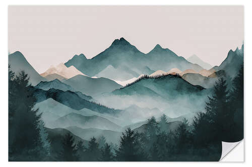 Sticker mural Misty Mountains