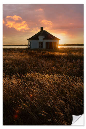 Selvklebende plakat Sunset On the Lagune