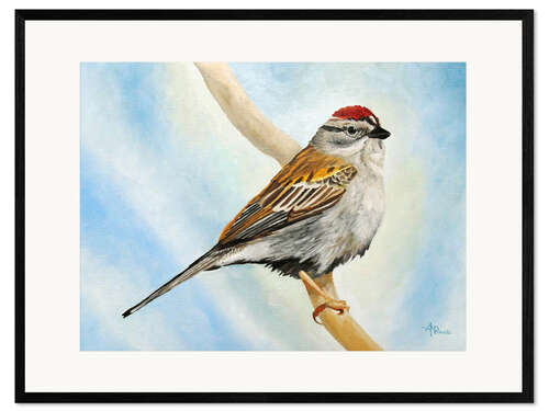 Kehystetty taidepainatus Chirping Sparrow