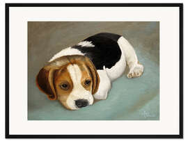 Gerahmter Kunstdruck Süßer Beagle