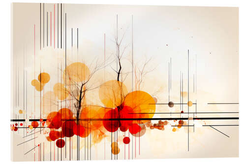 Acrylic print Abstract Autumn in the City Park