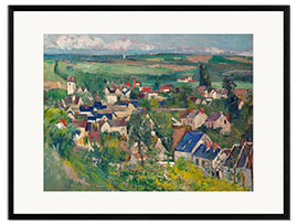 Impression artistique encadrée Auvers, Vue Panoramique, 1875