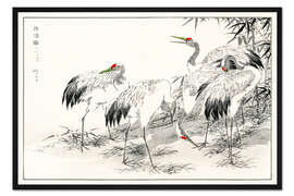 Gerahmter Kunstdruck Japanischer Kranich