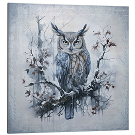 Aluminiumsbilde Owl in the Winter Forest I