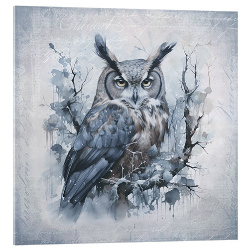 Acrylic print Owl in the Winter Forest II