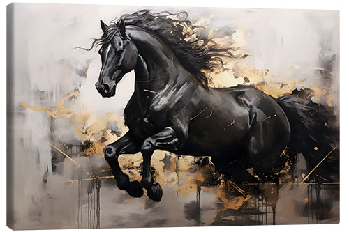 Lienzo Black Stallion