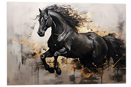 Foam board print Black Stallion