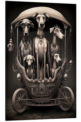 Aluminium print Dogmobile