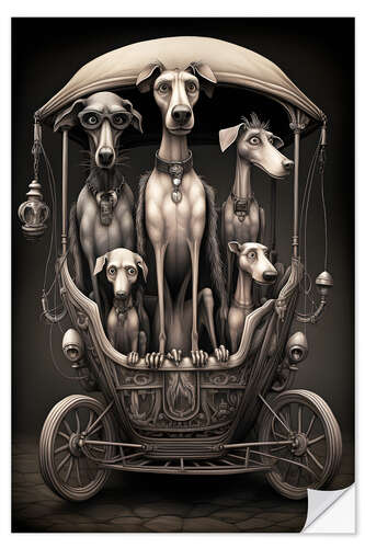 Selvklebende plakat Dogmobile