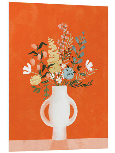 PVC-tavla Flowers in a Vase, Orange