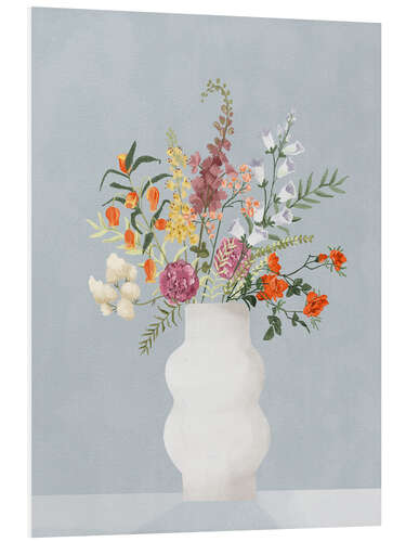 Quadro em PVC Blumen in Vase, Blau