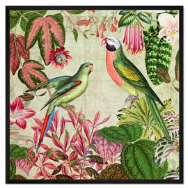 Gerahmter Kunstdruck Die Dschungel der Papageien