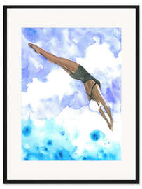 Gerahmter Kunstdruck Aqua Splash