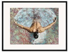 Gerahmter Kunstdruck Schmetterlingsschwimmer