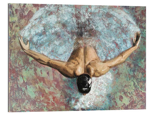 Tableau en plexi-alu Butterfly Swimmer