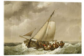 Acrylic print Rescue on Stormy Sea, 1820