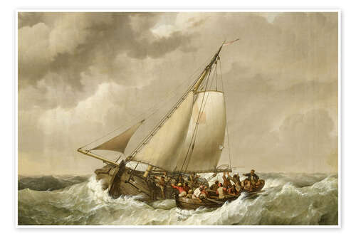 Poster Rescue on Stormy Sea, 1820