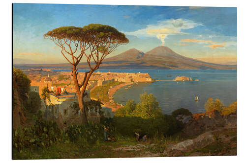 Aluminium print View of the Bay of Naples and Mount Vesuvius