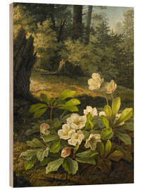 Print på træ Christmas Roses in the Forest, Pauline Halm, 1842