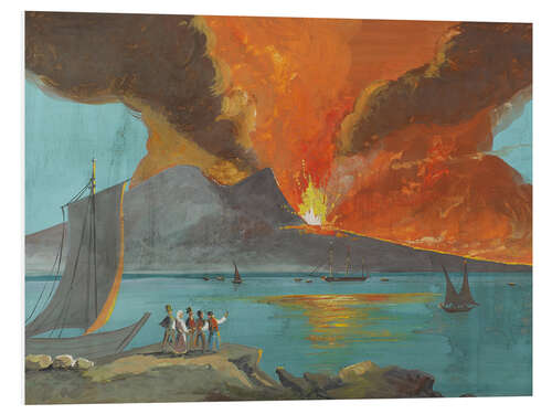 Hartschaumbild Vesuv, Eruption 1828