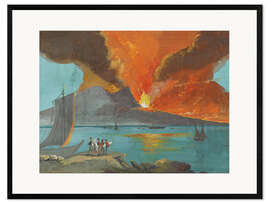 Impression artistique encadrée Vesuvius, Eruption 1828