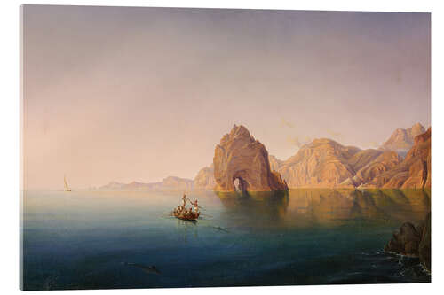 Quadro em acrílico Swordfish fishing off the coast of Capri, Friedrich Thöming