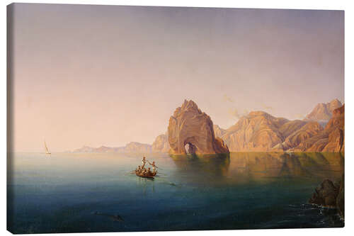 Lerretsbilde Swordfish fishing off the coast of Capri, Friedrich Thöming