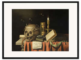 Gerahmter Kunstdruck Memento Mori, Frans van Everbroeck