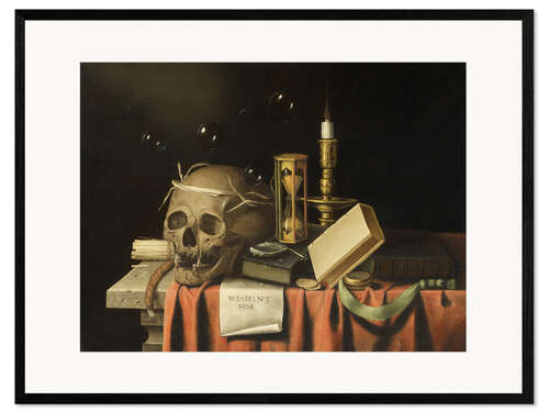 Impression artistique encadrée Memento Mori, Frans van Everbroeck