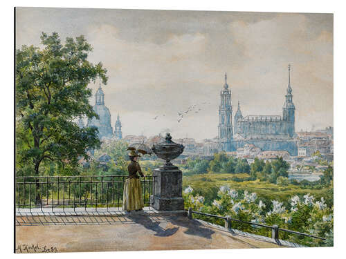 Aluminiumtavla View of Dresden, Margarethe Heckel, 1889