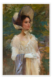 Juliste Portrait of a Young Lady With Hat